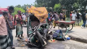 ইজিবাইক ও ট্রাকের মুখোমুখি সংঘর্ষে দুই শিশুসহ নিহত ৩