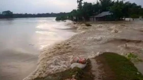 টানা বৃষ্টি ও পাহাড়ি ঢলে মৌলভীবাজারে ৪০টি গ্রাম প্লাবিত