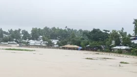 ভারী বৃষ্টিতে রোহিঙ্গা ক্যাম্পের নিম্নাঞ্চলে থাকা ঘর ফের তলিয়ে গেছে