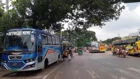 চুয়াডাঙ্গায় সব রুটে বাস চলাচল বন্ধ
