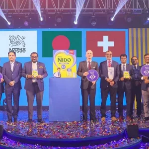 নিডো ৫+ এর মোড়ক উন্মোচনে সুইস রাষ্ট্রদূত