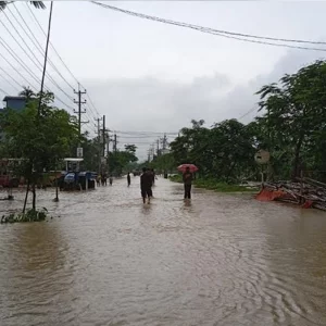 টানা ভারী বর্ষণ ও ভারতের পানির ঢলে বন্যা ঝুঁকিতে বড়লেখা