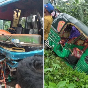ময়মনসিংহে বাস নিয়ন্ত্রণ হারিয়ে তিন গাড়িতে ধাক্কা, নিহত ৩