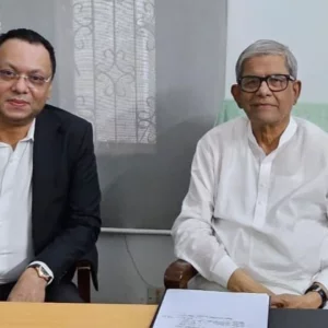 বিএনপি মহাসচিবের সাথে শওকত আজিজ রাসেলের বৈঠক
