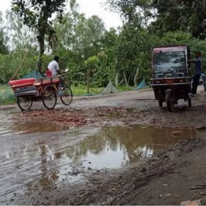 বগুড়া-সারিয়াকান্দি সড়কের বেহাল দশা, ভোগান্তিতে এলাকাবাসী 