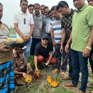 পাইকগাছার তালতলা-গোয়ালবাথানে ৩ হাজার তালগাছ রোপন উদ্বোধন করলেন বাসস চেয়ারম্যান