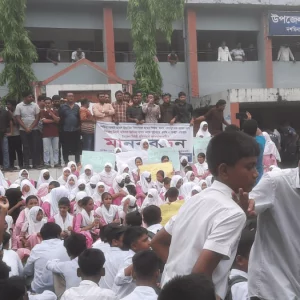 ইউএনওর বিরুদ্ধে শিক্ষক লাঞ্ছনার প্রতিবাদে বিক্ষোভ, মানববন্ধন ও অবস্থান ধর্মঘট