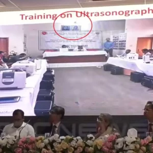 প্রাণিসম্পদ উপদেষ্টার অনুষ্ঠানে স্ক্রিনে ভেসে উঠল শেখ মুজিব ও হাসিনার ছবি!