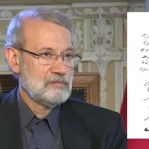 ইসরাইলের হত্যার দাবির পর লারিজানির এক্স অ্যাকাউন্টে হাতে লেখা বার্তা