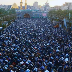 কারবালার প্রান্তরে ঈদের জামাতে ইরান যুদ্ধের নিন্দা
