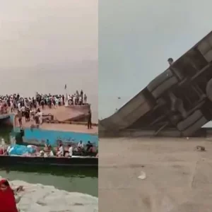 পন্টুনের নিচে বাস, ভাঙা যাচ্ছে না দরজা-জানালা