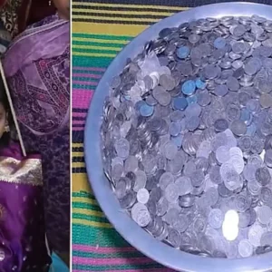 নাতনিকে পাল্লায় তুলে সমান ওজনের ‘পয়সা’ উপহার দিলেন নানা