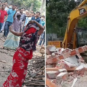 জমি নিয়ে বিরোধের জেরে পুলিশ সদস্যের বাড়ি ভাঙচুর