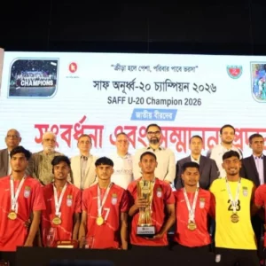 সরকার থেকে ১ লাখ টাকা করে পুরস্কার পেলেন সাফজয়ী যুবারা 