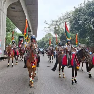 বৈশাখী শোভাযাত্রায় নতুন আকর্ষণ, সম্মুখসারিতে ডিএমপির অশ্বারোহী দল