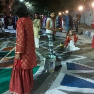 চৈত্র সংক্রান্তিতে আলপনা উৎসবে মেতেছে গুলশানবাসী