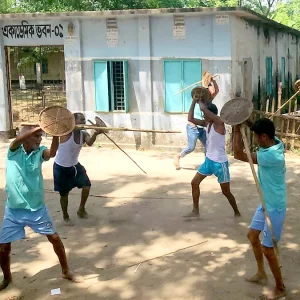 বর্ষবরণ উৎসবে ঐতিহ্যবাহী লাঠিখেলা
