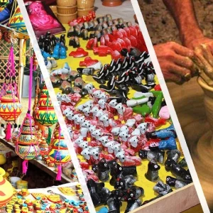 গ্রামীণ মেলা রাঙাতে মৃৎশিল্প