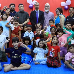 জিমন্যাস্টিকসে দক্ষতা দেখাল দ্য লিটল জিমের শিশুরা