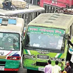 জ্বালানিসংকটে রাজধানীতে ২০ শতাংশ বাস চলাচল বন্ধ