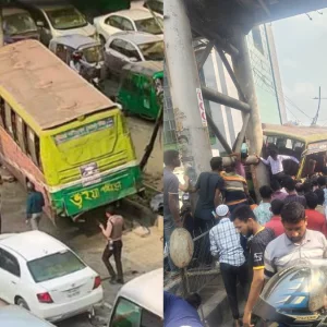 বনানীতে বাসচাপায় প্রাণ গেল ২ জনের