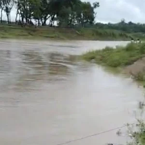 নদীর পানি মাপতে গিয়ে স্রোতে ভেসে গেলেন রিডার