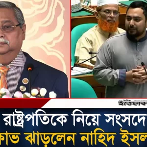 রাষ্ট্রপতিকে নিয়ে সংসদে ক্ষো/ভ ঝাড়লেন নাহিদ ইসলাম