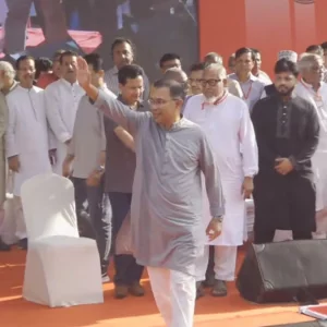 নয়াপল্টনে শ্রমিক দলের সমাবেশ শুরু, যোগ দিয়েছেন তারেক রহমান