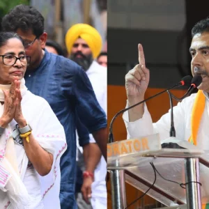 পশ্চিমবঙ্গে বিজেপি এগিয়ে ১০৫ আসনে, তৃণমূল ১০৩