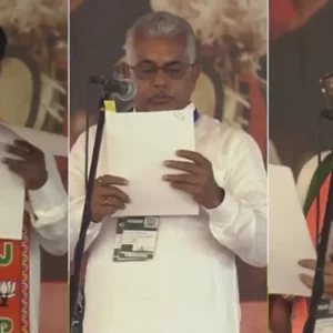 মুখ্যমন্ত্রী শুভেন্দুর সঙ্গে শপথ নিলেন আরও পাঁচ মন্ত্রী