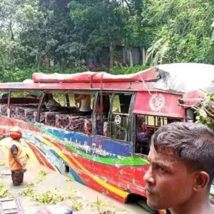 কুষ্টিয়ায় যাত্রীবাহী বাস খাদে পড়ে নিহত ৪