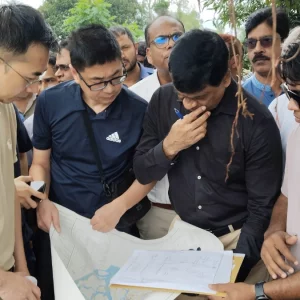 সেতুর সম্ভাব্যতা যাচাইয়ে কুড়িগ্রামে চীনের প্রতিনিধি দল