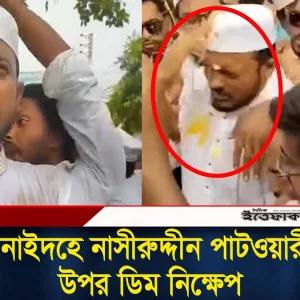 ঝিনাইদহে নাসীরুদ্দীন পাটওয়ারীর উপর ডিম নিক্ষেপ