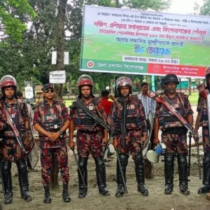 শোলাকিয়ায় ঈদের নামাজের নিরাপত্তায় দুই প্লাটুন বিজিবি মোতায়েন