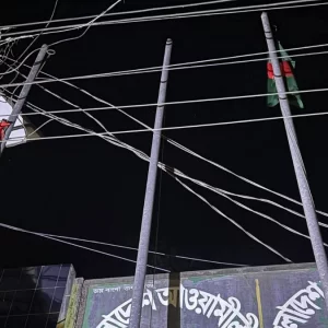 তালাবদ্ধ আওয়ামী লীগ কার্যালয়ে উড়ানো হলো জাতীয় ও দলীয় পতাকা