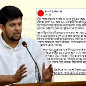 লীগ ইস্যুতে দুই বড় দলের ইনসিকিউরিটি কাজ করছে: মাহফুজ আলম