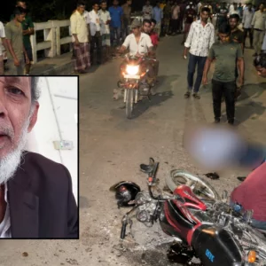 বেপরোয়া মোটরসাইকেলের ধাক্কায় বৃদ্ধ নিহত, আহত ১