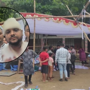 নাসীরুদ্দীন পাটওয়ারী আসার আগেই এনসিপির অনুষ্ঠানের মঞ্চ ভাঙচুর