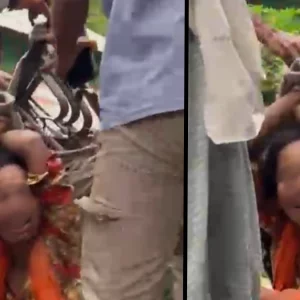 গৃহবধূকে হাত-পা বেঁধে নিয়ে যাচ্ছিলেন স্বামী-শ্বশুর