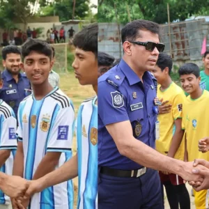 জঙ্গল সলিমপুরে ব্রাজিল-আর্জেন্টিনা ম্যাচ আয়োজন করলেন এসপি মাসুদ