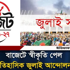 বাজেটে জুলাই আন্দোলনের স্বীকৃতি, যা থাকছে আ'হতদের জন্য