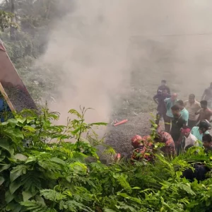 কুষ্টিয়ায় পাথরবোঝাই ট্রাক উল্টে চালক-সহকারী নিহত