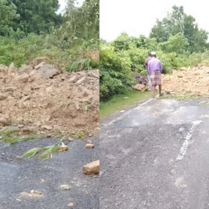 টানা বর্ষণে কাপ্তাইয়ে পাহাড়ধস, চন্দ্রঘোনা সড়কে যান চলাচল বন্ধ