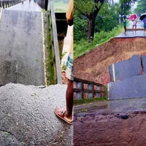 পাহাড়ি ঢলে সেতু ধসে রাঙ্গামাটি-বান্দরবান সড়ক যোগাযোগ বিচ্ছিন্ন