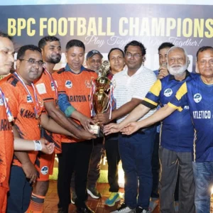 বিপিসি ফুটবল চ্যাম্পিয়নশিপের শিরোপা জিতল করতোয়া সিটি