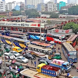 ফুলবাড়িয়ায় আজ থেকে ঢুকবে না আন্তঃজেলা বাস