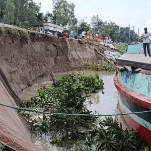 টাঙ্গাইলে যমুনার বন্যা নিয়ন্ত্রণ বাঁধে ভয়াবহ ভাঙন, বড় বিপর্যয়ের আশঙ্কা