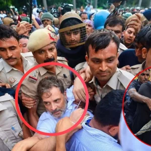 নরেন্দ্র মোদির বাসভবনের সামনে থেকে রাহুল ও প্রিয়াঙ্কা গান্ধী আটক