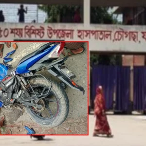 নিয়ন্ত্রণ হারানো মোটরসাইকেলের ধাক্কায় স্কুল শিক্ষার্থীসহ আহত ৮