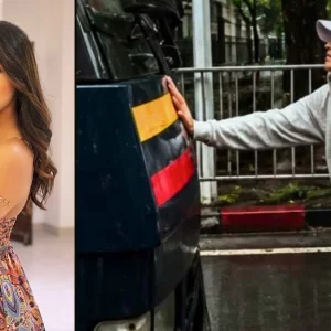 আন্দোলনে প্রিজন ভ্যানের সামনে দাঁড়িয়ে আলোচনায়, কে এই ভারতীয় মডেল